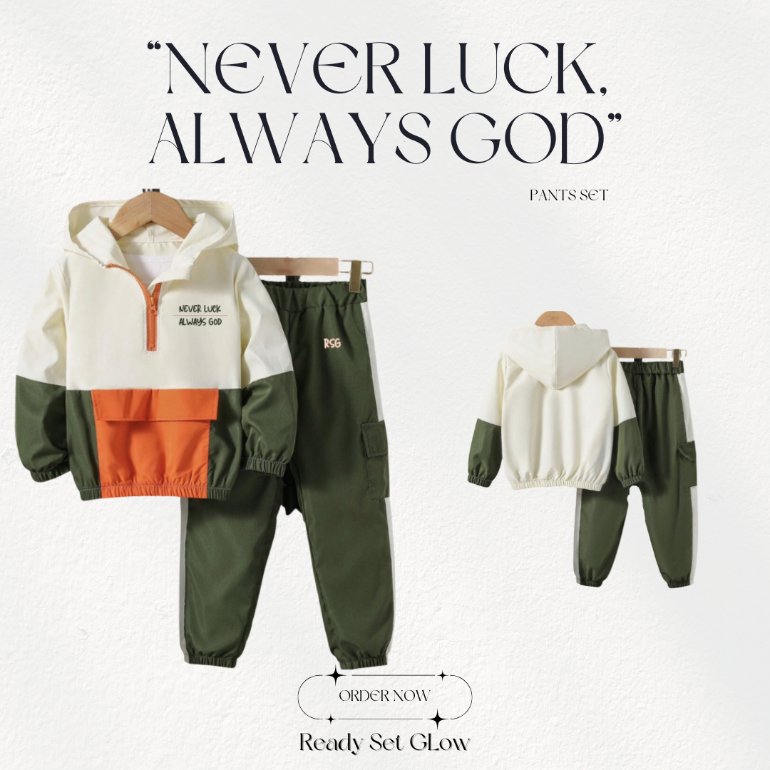 "Never Luck, Always God" Tracksuit Set