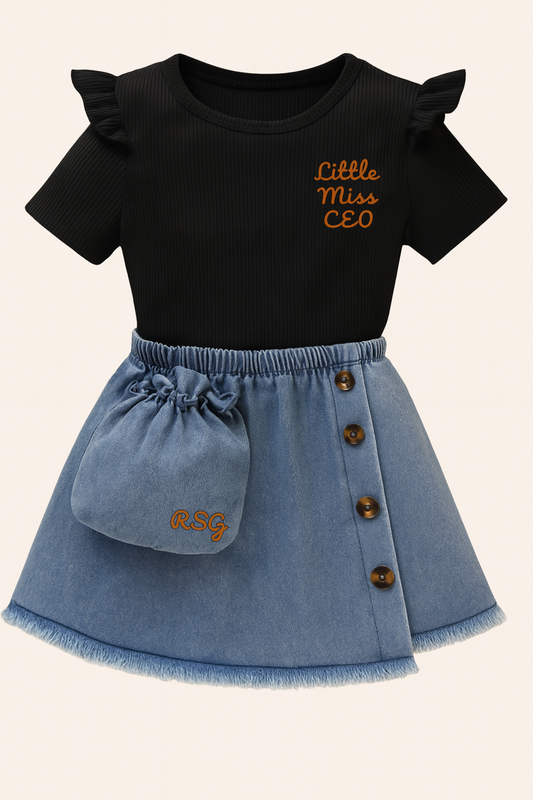 "Little Miss CEO" Skirt Set
