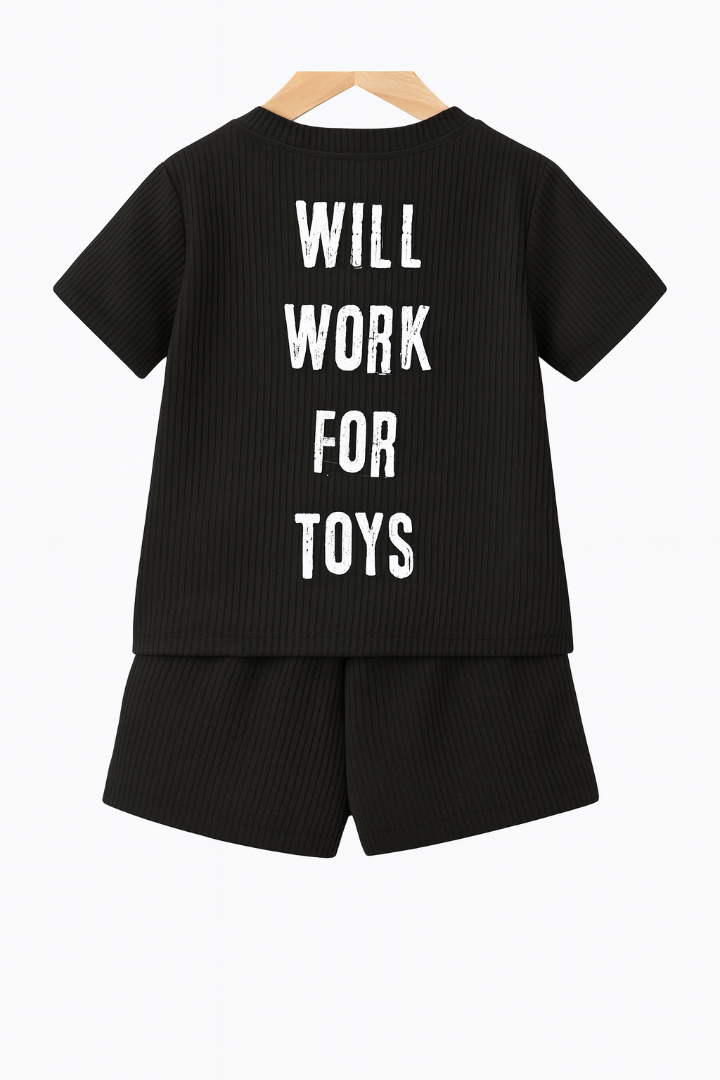"Will Work For Toys" Short Set
